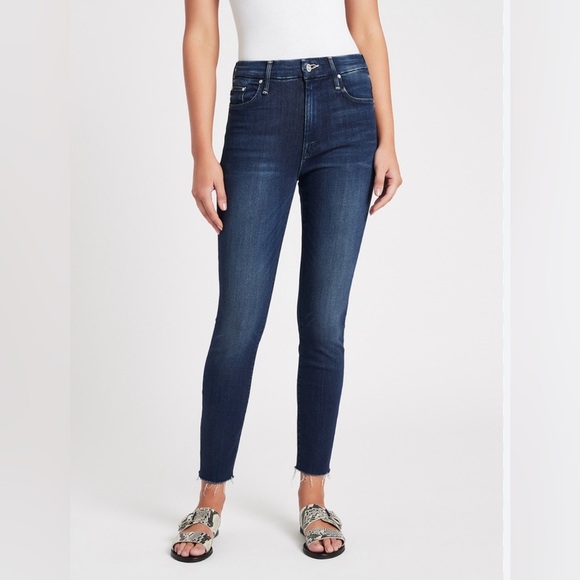 MOTHER HIGH WAISTED LOOKER  ANKLE FRAY JEANS size 24 - Picture 1 of 12